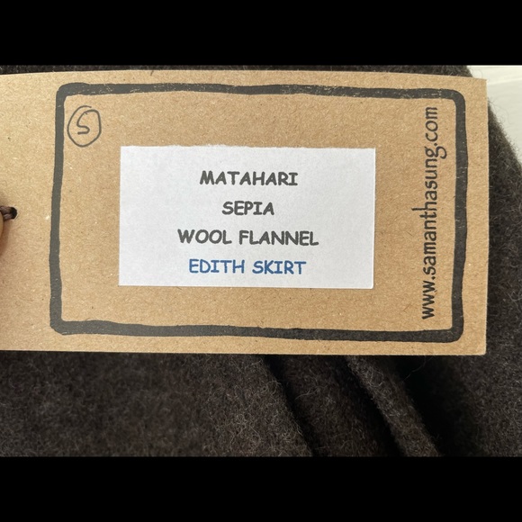 Samantha Sung Edith wool flannel pleat skirt Perfect condition Size US-4S EU-38 - Picture 5 of 5